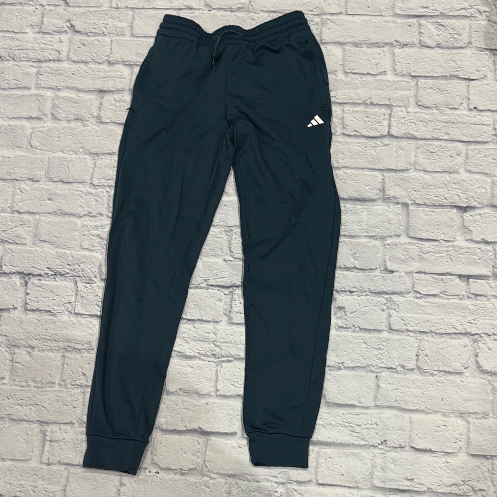 Adidas Teal Joggers with White Logo